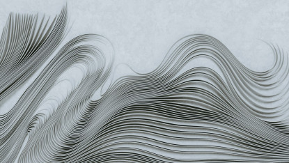 Abstract image of flowing, layered lines resembling gentle waves on a soft gray background, evoking a calm and serene atmosphere.